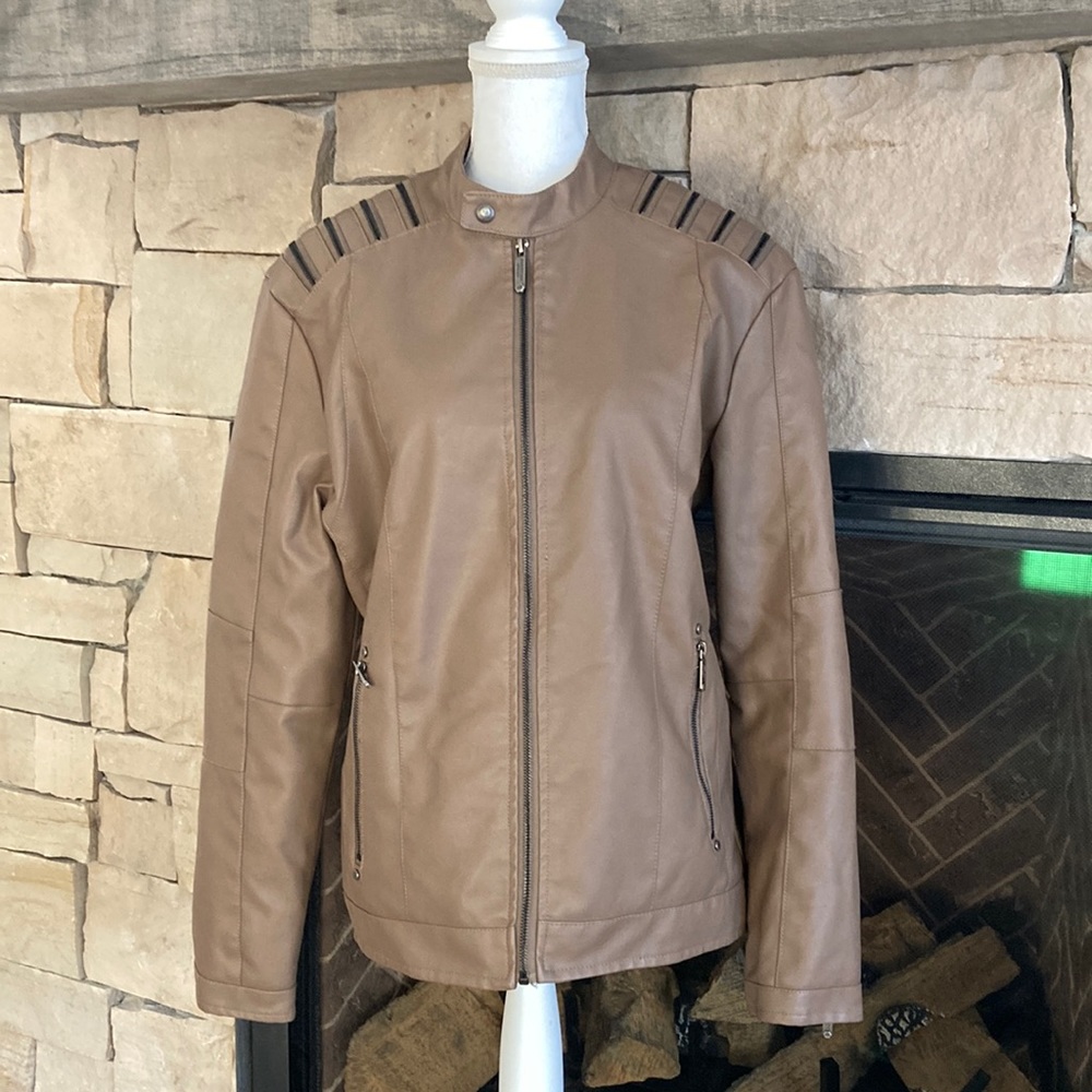 American Breed Pleather Coat Jacket - image 1